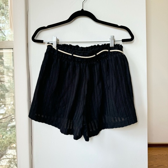 NWT Free People Beach Two Piece Summer Shorts Set Jacket Shirt Black Small - Picture 8 of 10